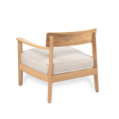 Mallorca Acacia Wood Club Chair With Seat Cushion HouseOfZazla