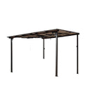Wall Mounted Outdoor Pergola Gazebo, Heavy Duty Metal Awning With Roof HouseOfZazla