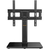 Perlegear Tabletop TV Stand, Universal TV Stand for 23–60 Inch LCD LED OLED TVs, Height Adjustable TV Base Stand with Tempered Glass Base Cable Management,VESA 400x400mm, PGTVS02 Perlegear