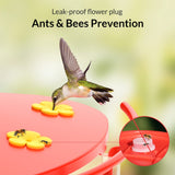NETVUE Birdfy Hummee - Smart Hummingbird Feeder with Camera, Auto Capture Bird Videos & Birdwatching Up-Close, 2 in 1 Feeders Attract More NETVUE
