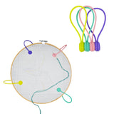 4 pcs Magnetic Needle Minders Silicone Fabric Clips, Macron Color Magnetic Needle Keeper Needle Nanny for Cross Stitch Embroidery Needlework Accessories Cross-Stitch Gift WoodArtSupply