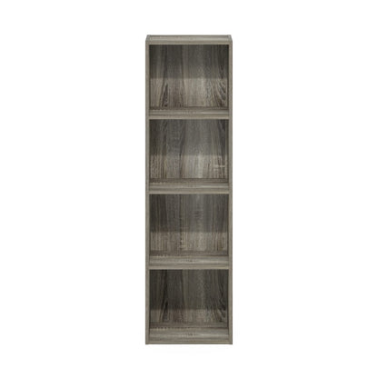 Furinno Luder Bookcase / Book / Storage, 4-Tier Cube, French Oak - WoodArtSupply