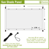 FLORALEAF 6'×15' Pergola Shade Cover Universal Replacement Canopy for Outdoor Patio Porch Backyard Gazebo with Grommets Weighted Rods FLORALEAF