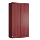 Woodpeckers Furniture And Mattress Modern Wood Double Sliding Door Wardrobe (Mahogany) Woodpeckers Furniture And Mattress
