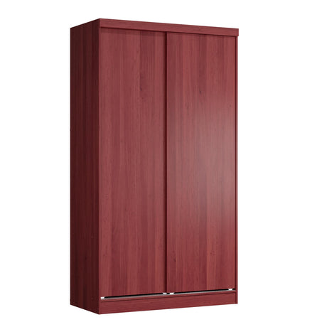Woodpeckers Furniture And Mattress Modern Wood Double Sliding Door Wardrobe (Mahogany) Woodpeckers Furniture And Mattress