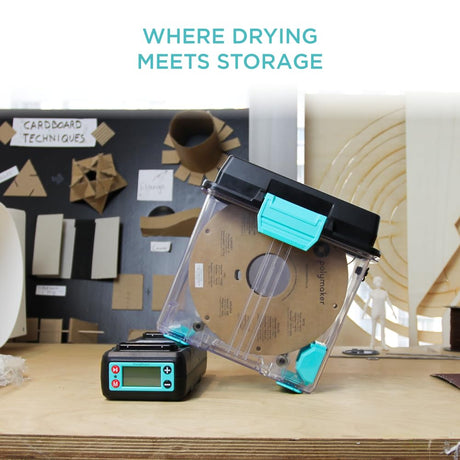 Polymaker 3D Printing Filament Dryer and Storage Box - PolyDryer and PolyDryer Box for Filament Drying and Sealing with Heat Control, Compatible with PA Nylon, PLA, PVB, PETG, ABS, TPU 1.75mm 2.85mm Polymaker