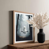 Ghost Sitting on Swing Paint by Numbers Kit for Adult, Halloween Paint by Number, Misty Forest Landscape Easy Acrylic DIY Oil Painting on Canvas for Gift Home Wall Decor(16x20inch, No Frame) Cawpom