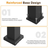 RoyalCraft Adjustable Louvered, Heavy-Duty Aluminum Outdoor Pergola, Metal Hardtop Pergola with Adjustable Roof for Patio, Deck, Garden, Yard (Black, 12'x16') RoyalCraft