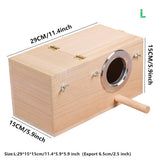 YJJKJ Wood Parakeet Nest Box Pet Bird House Parrot Breeding Mating Box Bird Cage Box for Lovebirds Cockatiel Parrotlets Budgerigar Parakeet (L) YJJKJ