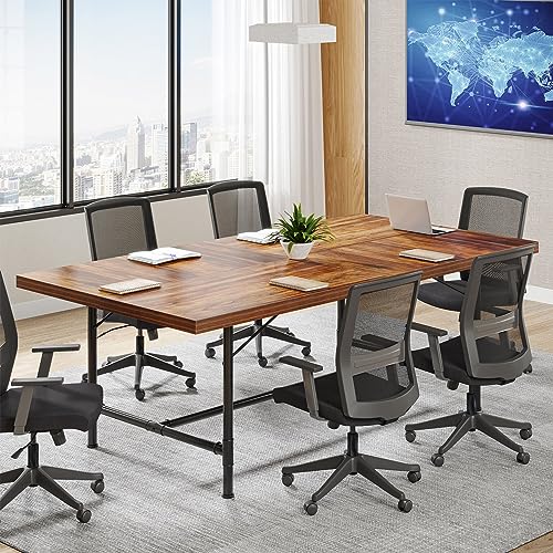 LITTLE TREE 6FT Conference Table, Rectangle 70.8" W x 35.4" D Meeting Table, Seminar Table for Office Conference Room LITTLE TREE
