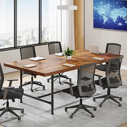 LITTLE TREE 6FT Conference Table, Rectangle 70.8" W x 35.4" D Meeting Table, Seminar Table for Office Conference Room - WoodArtSupply