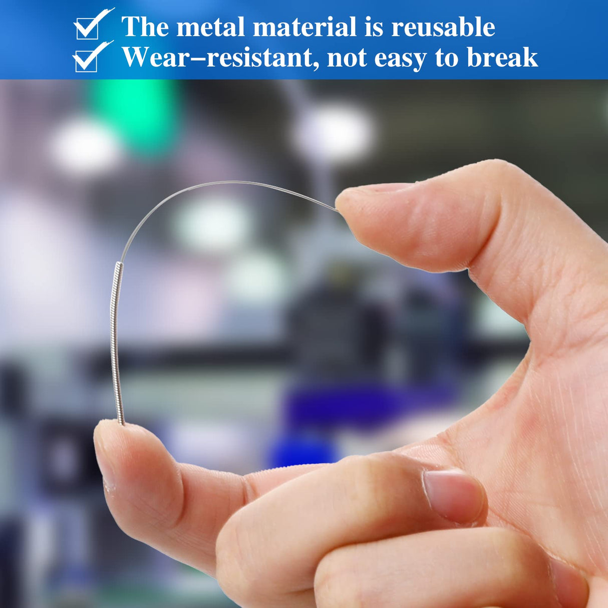 50 Pieces 3D Printer Nozzle Cleaning Kit,0.4 mm Stainless Steel Needles Cleaner 3D Printer Nozzle Cleaner 3D Printer Accessory Sliverdew