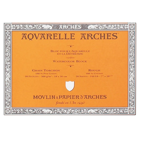 Arches Watercolor Block, Rough 7"X10", 7" x 10" Arches