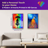 2-Piece DIY 5D Diamond Art Set for Adults or Children, Full Diamond Painting Set with the Theme of Girls Dancing with Stars and Girls in the Rain, Perfect Art Crafts for Home Wall Decoration 12"x16" OFRKE