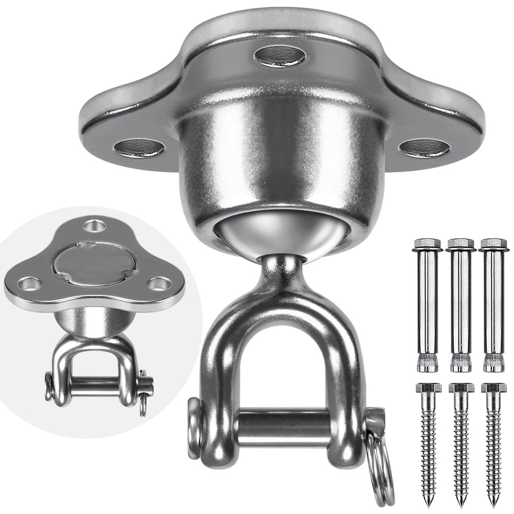 SELEWARE Heavy Bag Hanger Punching Bag Heavy Bag Ceiling Mount Hanger Silent Ball Swivel for Boxing Muay Thai Training Speed Bag, Heavy Duty Swing Hanger Swivel Hook for Tire Net Swing Hardware SELEWARE