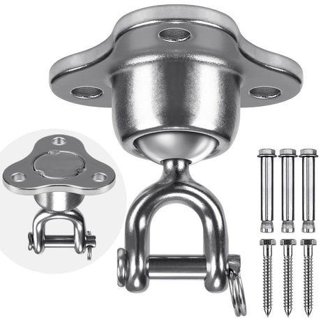 SELEWARE Heavy Bag Hanger Punching Bag Heavy Bag Ceiling Mount Hanger Silent Ball Swivel for Boxing Muay Thai Training Speed Bag, Heavy Duty Swing Hanger Swivel Hook for Tire Net Swing Hardware SELEWARE