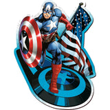 Trefl Marvel Wood Craft 160 Piece Jigsaw Puzzle Fearless Captain America Irregular Shapes, 10 Special Puzzles, Modern Premium Puzzle, for Adults and Children from 12 Years Old Trefl
