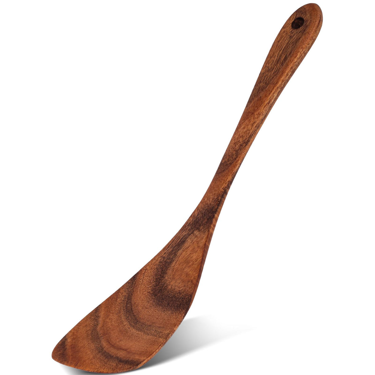 HANSGO Wooden Spatula, 12 Inch Wooden Spoons for Cooking Wood Spatula for RIGHT Hand Wooden Turner Flat Frying Spatula Wood Cooking Utensil for Kitchen HANSGO