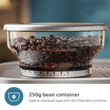PHILIPS Barista Brew Semi Automatic Espresso Machine - Single & Double Espresso + Americano Button, 250g Bean Container + Grinder, Intuitive Guidance, Calibrated Tamping, Metal Silver (PSA3218/01) Philips Kitchen Appliances
