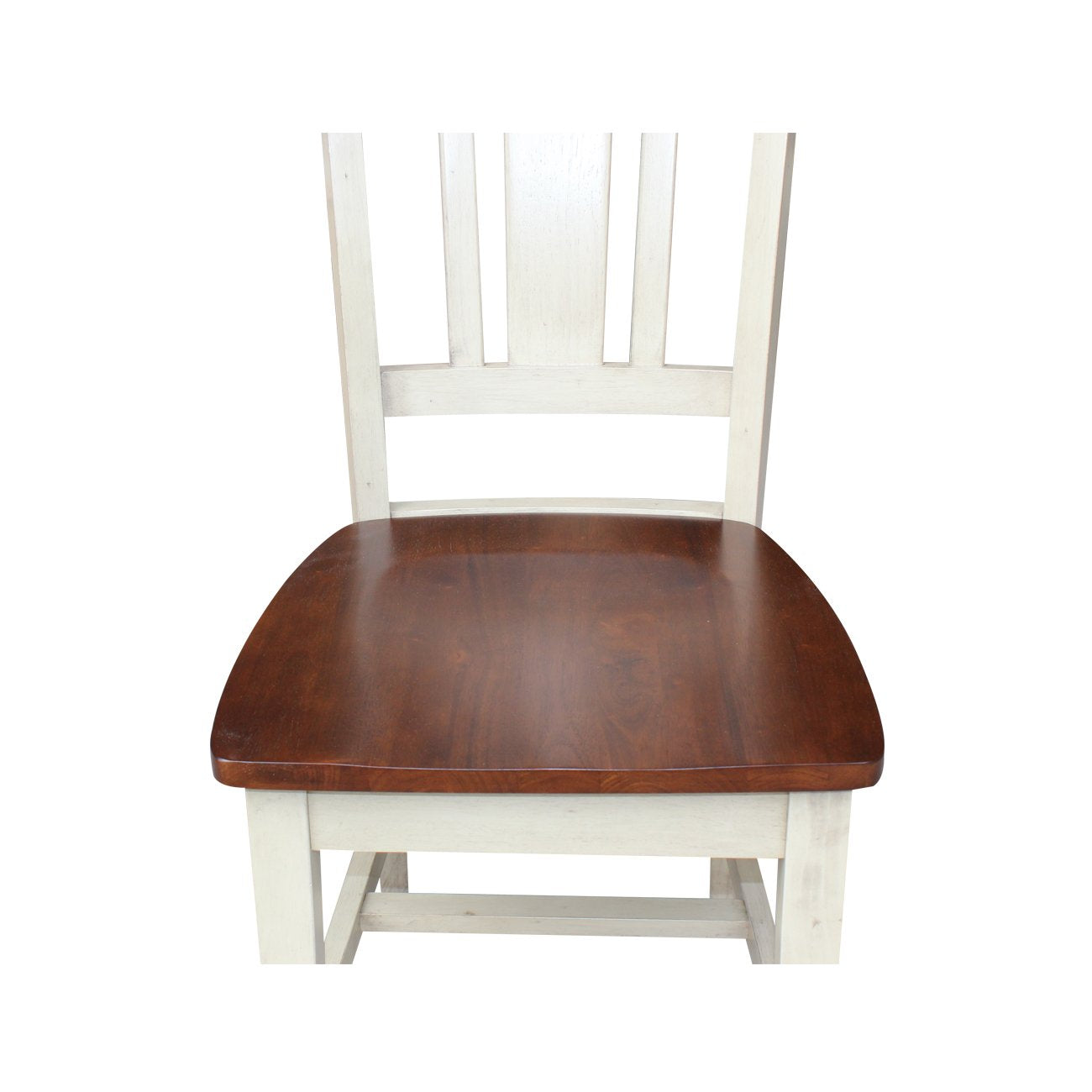 International Concepts San Remo Chair, Antiqued Almond/Espresso - WoodArtSupply