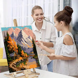 DIYDECORFUN Mountain Paint by Numbers Kit for Adults Beginner, National Park Paint by Number On Canvas, Mountain Oil Painting Kit, Adults' Paint-by-Number Kits for Gift Home Decor 16x20 Inch DIYDECORFUN