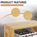 KKTONER Modern Bamboo Nightstands End Tables Bedroom with Storage Small Bedside Table for Living Room Office (Natural) KKTONER