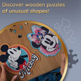 Trefl Disney 160 Piece Jigsaw Puzzle Retro Mickey Mouse Wood Craft Irregular Shapes, 10 Puzzles of Disney Symbols, Modern Premium Puzzle, for Adults and Children from 9 Years Old Trefl