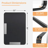 Bathroom Mirror for Wall, 30x22 Inch Rounded Rectangle Mirror, Black Metal Framed Bathroom Vanity Mirror for Restroom Farmhouse, Anti-Rust, Tempered Glass, Horizontally or Vertically Hanging Atilioo