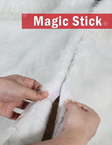 Multiwins 48 Inch Faux Fur Christmas Tree Skirt, Fluffy Plush Skirt for Christmas Tree, White Christmas Tree Rug Skirt Perfect for Christmas Party Decorations multiwins