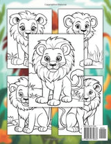 Lion Coloring Book For Kids: +40 Fun And Easy Drawings Of Cute Lion To Color For Kids, Boys And Girls Who Love Lion, Stressrelief Relaxing Majosta