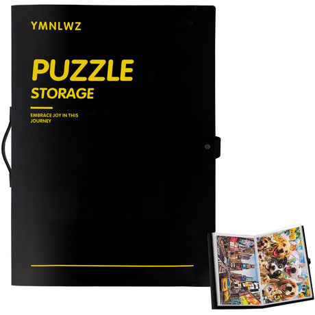 YMNLWZ Puzzle Storage Folder for 1000-Pieces, Keeping Large Capacity Jigsaw Puzzles, Space-Saving Organizer Accessory, Portable keeper with 20 Pockets, Dustproof & Protective Puzzles Accessory YMNLWZ