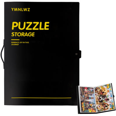 YMNLWZ Puzzle Storage Folder for 1000-Pieces, Keeping Large Capacity Jigsaw Puzzles, Space-Saving Organizer Accessory, Portable keeper with 20 Pockets, Dustproof & Protective Puzzles Accessory