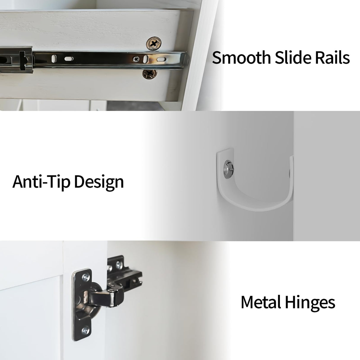 GAOMON 42" Large Buffet Sideboard Storage Cabinet, Farmhouse Sideboard Storage Cabinet with Adjustable Shelf, Drawers and Barn Doors, Wood Coffee Bar Kitchen Table for Entryway Dining Living Room GAOMON