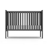 Saylike Baby Crib 5-in-1 Convertible, Wood Full Size Toddler Bed for Small Baby, Made of Sustainable Natural Pinewood Cribs, Non-Toxic Finish, Simplistic Nursery Furniture (Storm Gray) Saylike