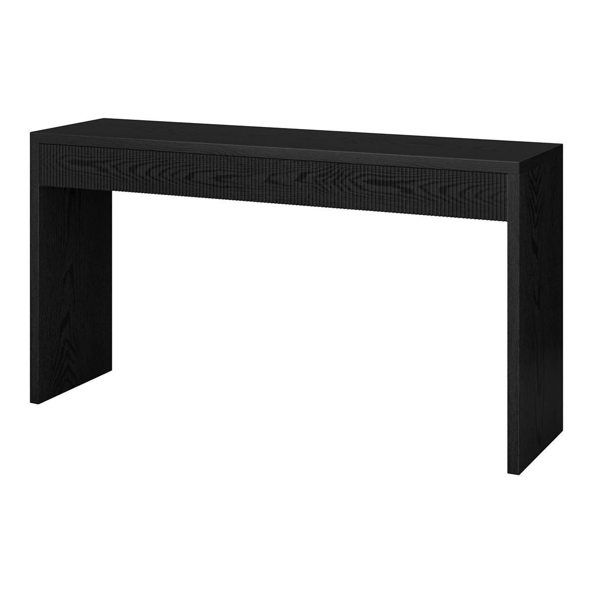 Henn&Hart 55" Wide Rectangular Console Table in Natural Black, for Home, Living Room, Bedroom, Entertainment Room, Office Henn&Hart