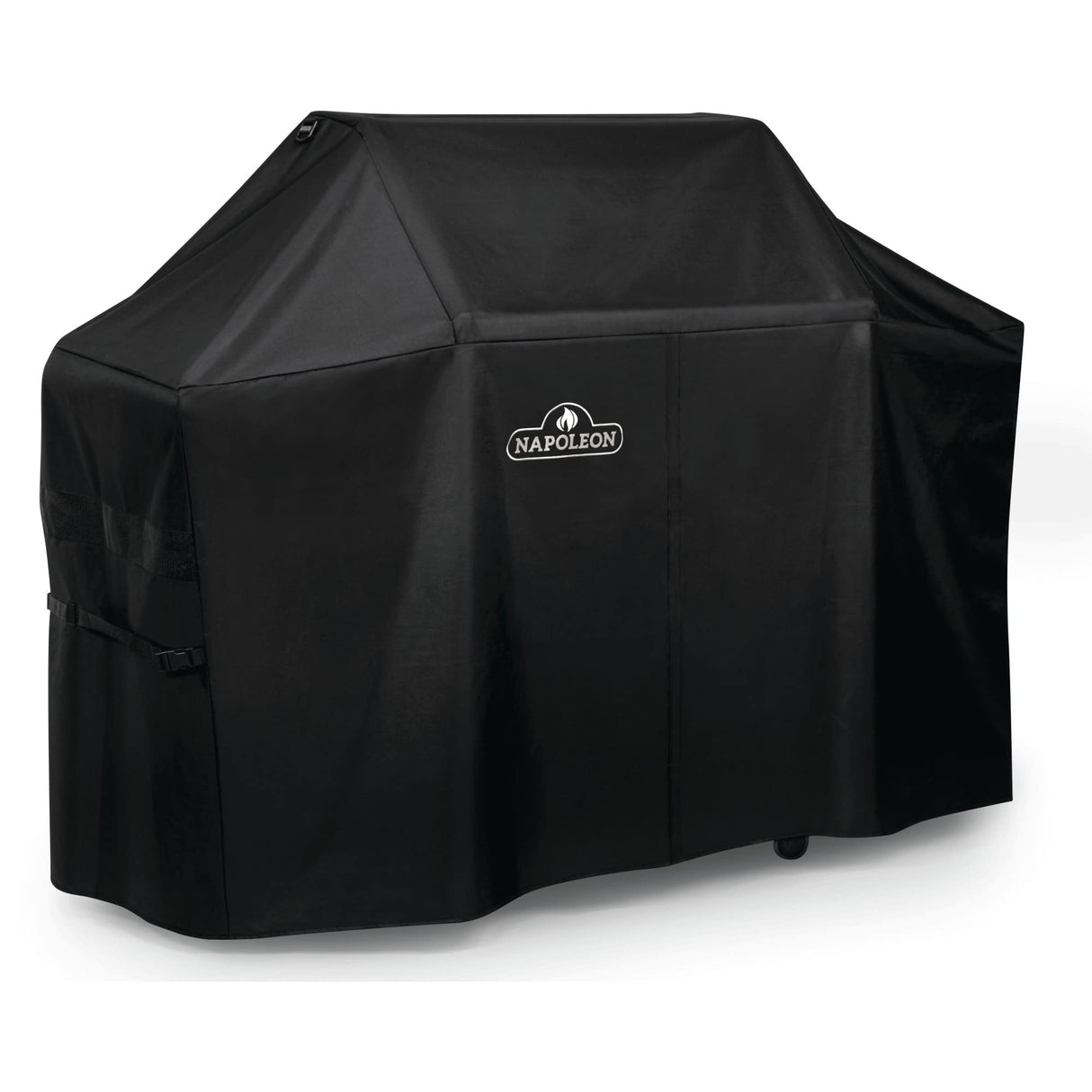 Napoleon BBQ Grill Cover for Prestige PRO 500 and Prestige 500 - Black BBQ Cover, Water Resistant, UV Protected, Air Vents, Velcro Closure, Hanging Loops, Adjustable Buckled Straps To Secure Cover Napoleon