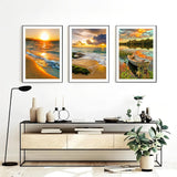 Diamond Painting Kits for Adults,3 Pack Sunset Ocean Diamond Art for Beginners, Diamond Round 5D Full Drill Paint with Diamonds Pictures Gem Art Painting Kits DIY Crafts Kits 12x16inch OFRKE