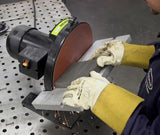 Eastwood Disc Sander | Powerful 1.25HP 12" Disc Sander Tool | Heavy Duty Cast Iron Base and Vacuum Port with a 45 Degree Adjustable Work Surface and Eastwood