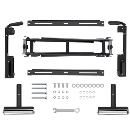 PioneerWorks Miter Saw Stand, 440 Lbs Load Capacity Saw Stand with Durable Iron Skeleton frame, , 76-4/5'' Max Sliding Rail, Quick to Install and Remove, Compatible & Portable, Compatible wit - WoodArtSupply