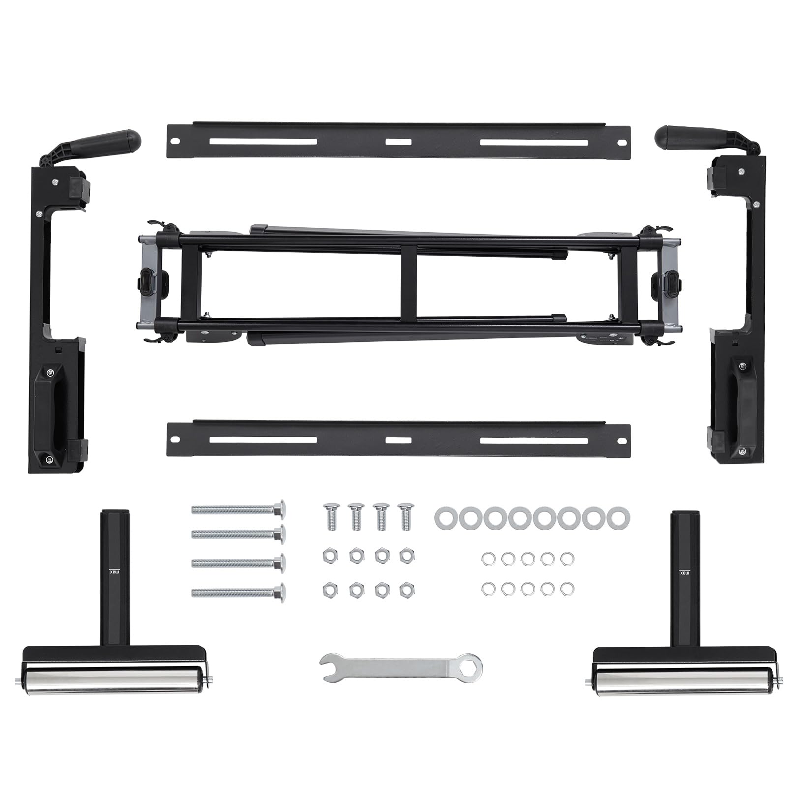 Universal Miter Saw Stand 440Lbs Load Capacity, 27lbs Lightweight Saw Stand, 76-4/5'' Max Sliding Rail, Compatible & Portable, Quick to Install and Remove, Compatible with Most Brands - WoodArtSupply