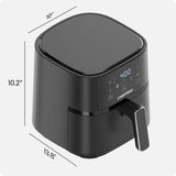 Chefman Air Fryer – 4 QT Compact Airfryer for Quick & Easy Meals in Minutes, Features Hi-Fry Technology for Extra Crisp, Touchscreen Controls with 4 Presets, Nonstick & Dishwasher Safe Basket - Black Chefman