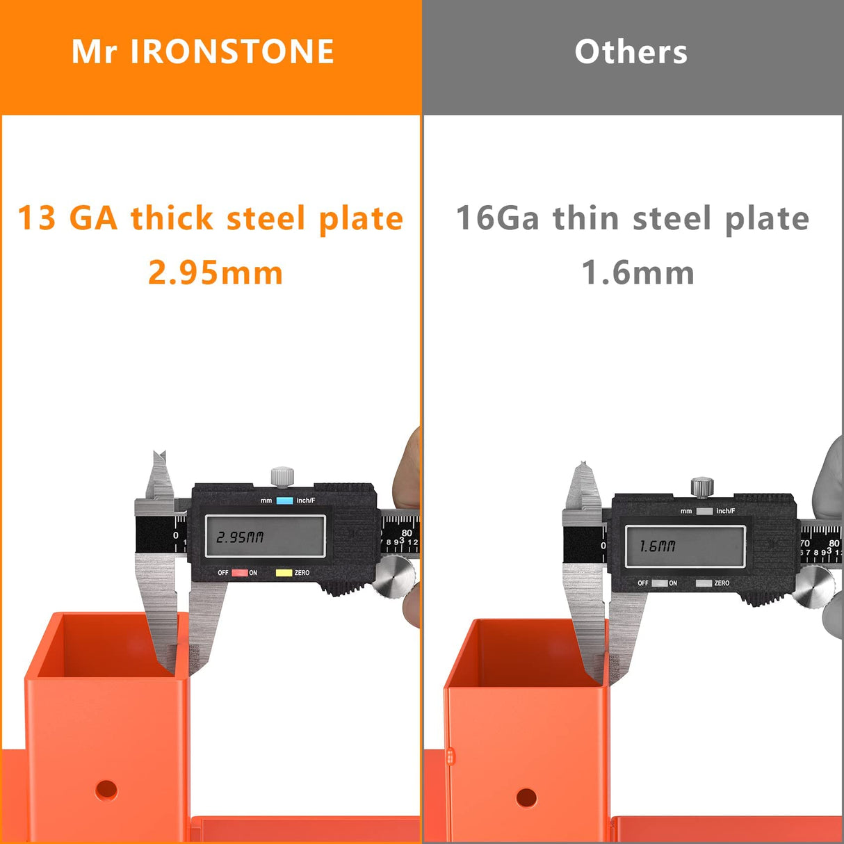 Mr IRONSTONE Firewood Log Storage Rack Bracket Kit, Adjustable Wood Rack Length Based on the Amount of Wood, for Outdoor Indoor Patio Deck Metal Log Holder Outdoor Tools with 34 Accessories Orange Mr IRONSTONE