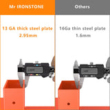 Mr IRONSTONE Firewood Log Storage Rack Bracket Kit, Adjustable Wood Rack Length Based on the Amount of Wood, for Outdoor Indoor Patio Deck Metal Log Holder Outdoor Tools with 34 Accessories Orange Mr IRONSTONE