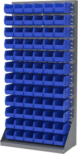 Akro-Mils 30230 AkroBins Plastic Storage Bins, Space-Saving Stackable Bins for Garage, Pantry, Craft Organization, 10.5 "L x 5.5 "W x 5"H, Blue, 12-Pack Akro-Mils