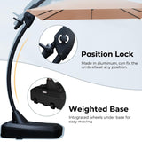 Grand patio 10x10 FT Patio Offset Umbrella Large Square Aluminum Cantilever Umbrella Base Included for Deck Porch (Champagne, 10x10 FT) Grand patio