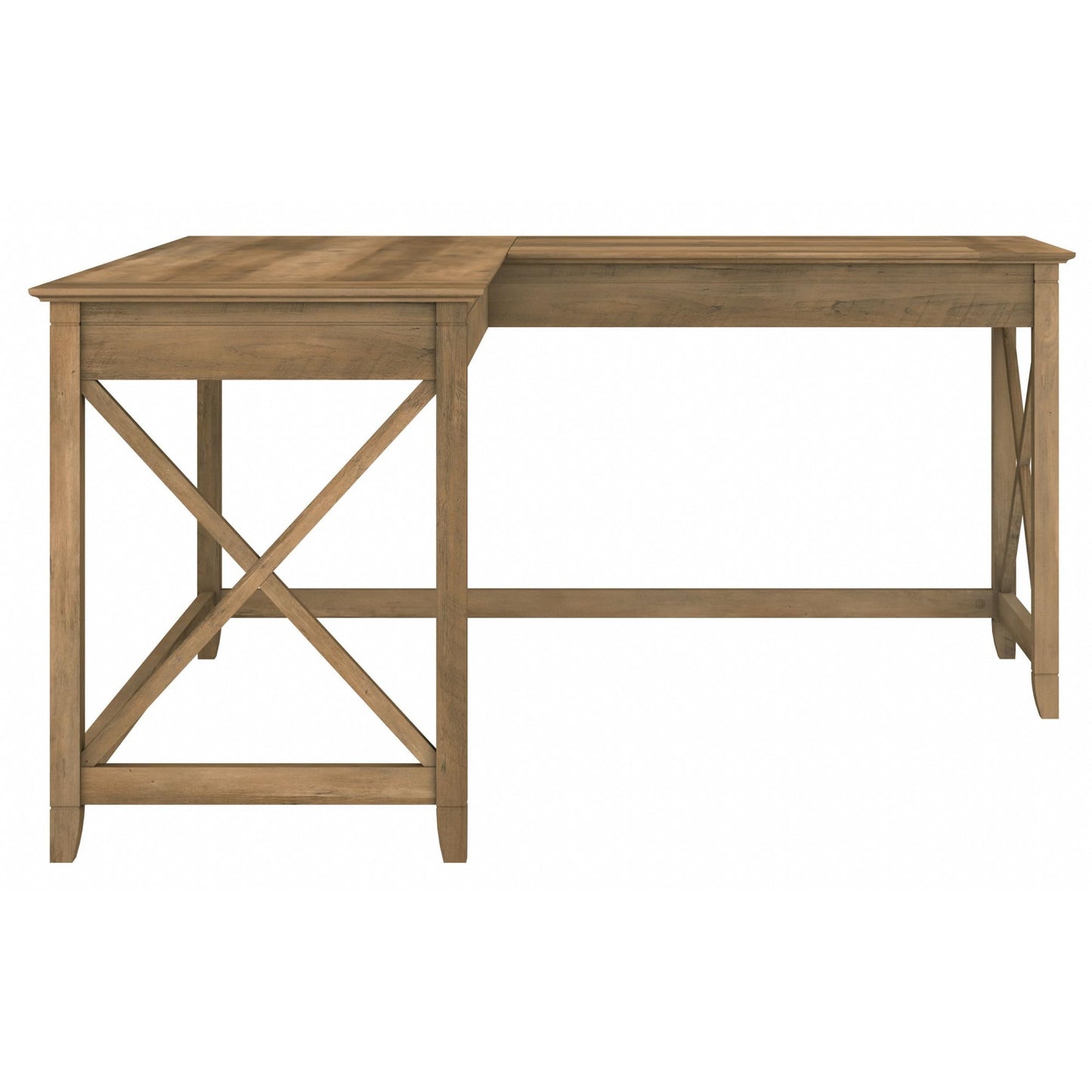 Bush Furniture Key West 60W Modern Farmhouse L Shaped Desk in Reclaimed Pine 60-Inch Corner Table for Home Office