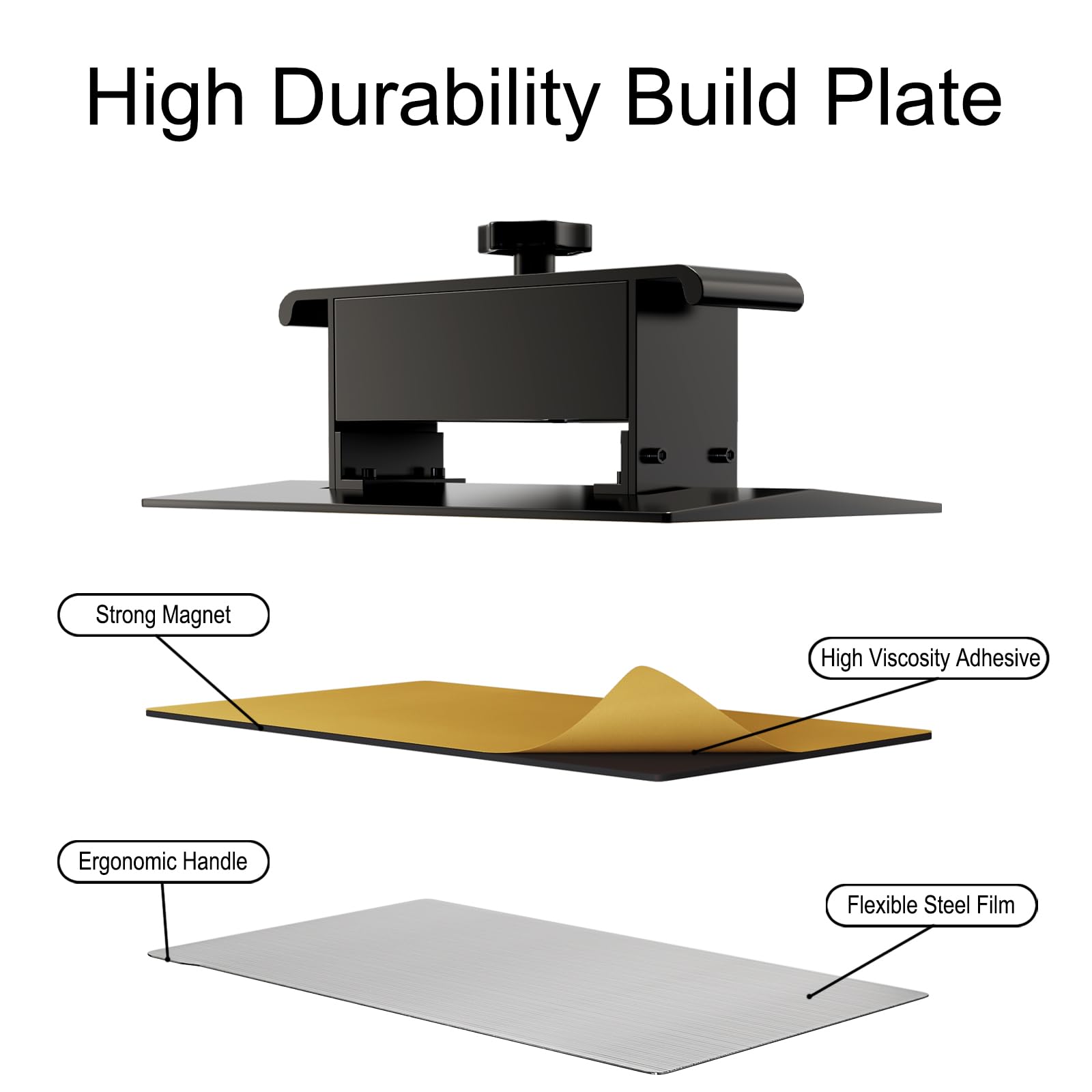 TMYPN Resin 3D Printer Build Plate for Phrozen Sonic XL 4K / Sonic Mighty 4K, 2pcs Flexible Spring Steel Sheet and 1pcs Magnetic Base for 200 x 125mm 3D Printer Platform - WoodArtSupply