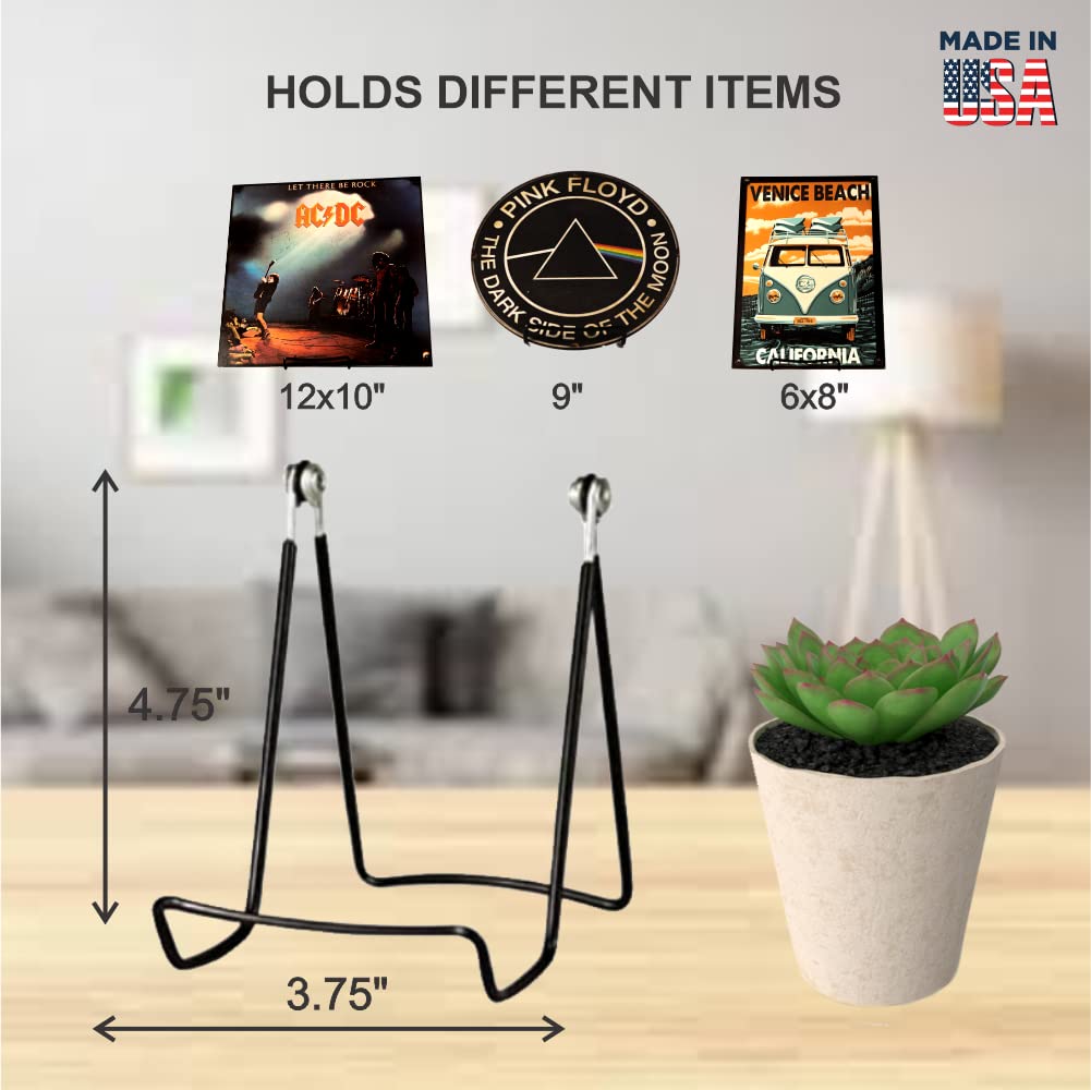 KINGDOM SOLUTIONS MADE IN USA 12-Pack Sturdy & Durable Adjustable Metal Easels to Display Books, Frames, Comics, Plates & More - Unique on the Market KINGDOM SOLUTIONS