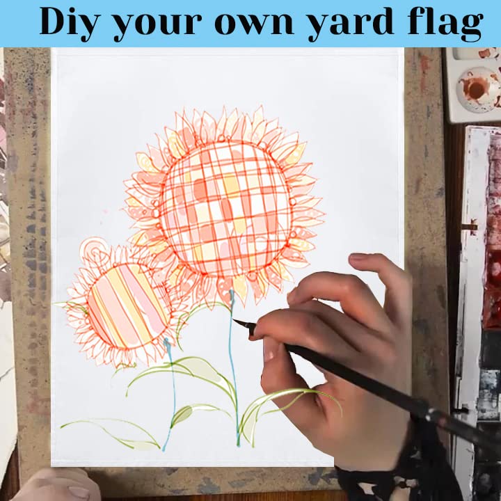 Sublimation Blanks Garden Flags Set of 13,DIY Lawn Garden Flag Polyester Banners 12 x 18 Inches Blank Yard Flags,Polyester Blank Flags for Heat Press for Indoor Outdoor Garden Decoration CDLong