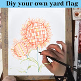 Sublimation Blanks Garden Flags Set of 13,DIY Lawn Garden Flag Polyester Banners 12 x 18 Inches Blank Yard Flags,Polyester Blank Flags for Heat Press for Indoor Outdoor Garden Decoration CDLong
